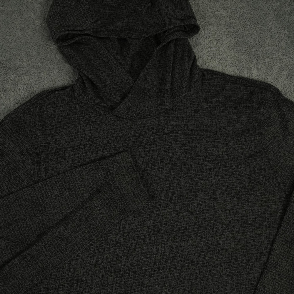 Lululemon Metal Vent Tech Hoodie Mens XL Charcoal Gray Textured Long Sleeve